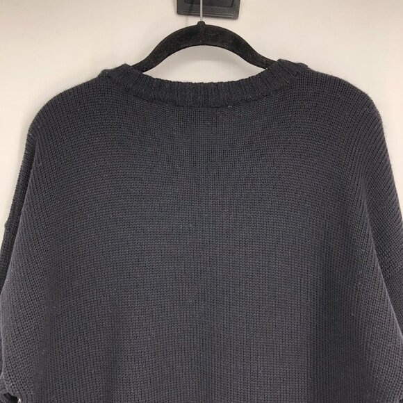 Cappello Black ugly / grandma christmas sweater w/snowflakes &  polar bears M - Picture 8 of 14